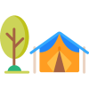 icone camping tente